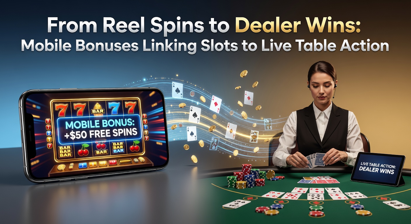 Mobiele interface met slots en live dealer tafels naast elkaar, bonussen die ze verbinden