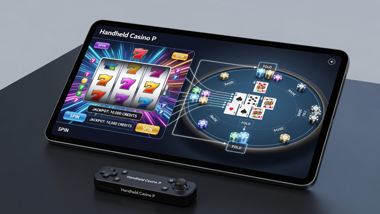 Mobiele interface met gekoppelde slot- en tafelspellen