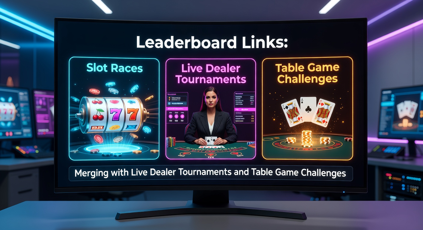 Spelersinterface met een leaderboard dat slotwinsten, live dealer-scores en tafeluitdagingen integreert, inclusief live chat en prijsdistributie