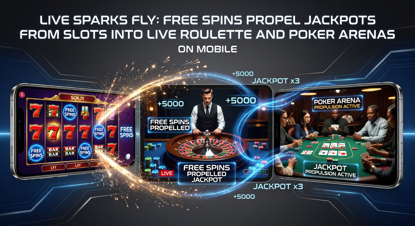 Live poker tafel op mobiel met slot jackpot indicator en free spins overlay