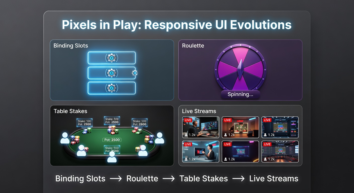 Live stream roulette op mobiel met overlay van slot-UI en tafelstakes, pixels verbinden spellen dynamisch