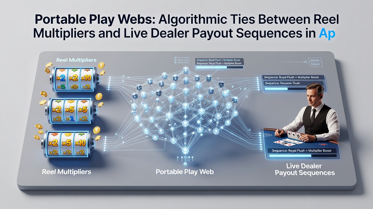 Diagram van algoritmische data flows tussen mobiele slot multipliers en live dealer payout sequenties