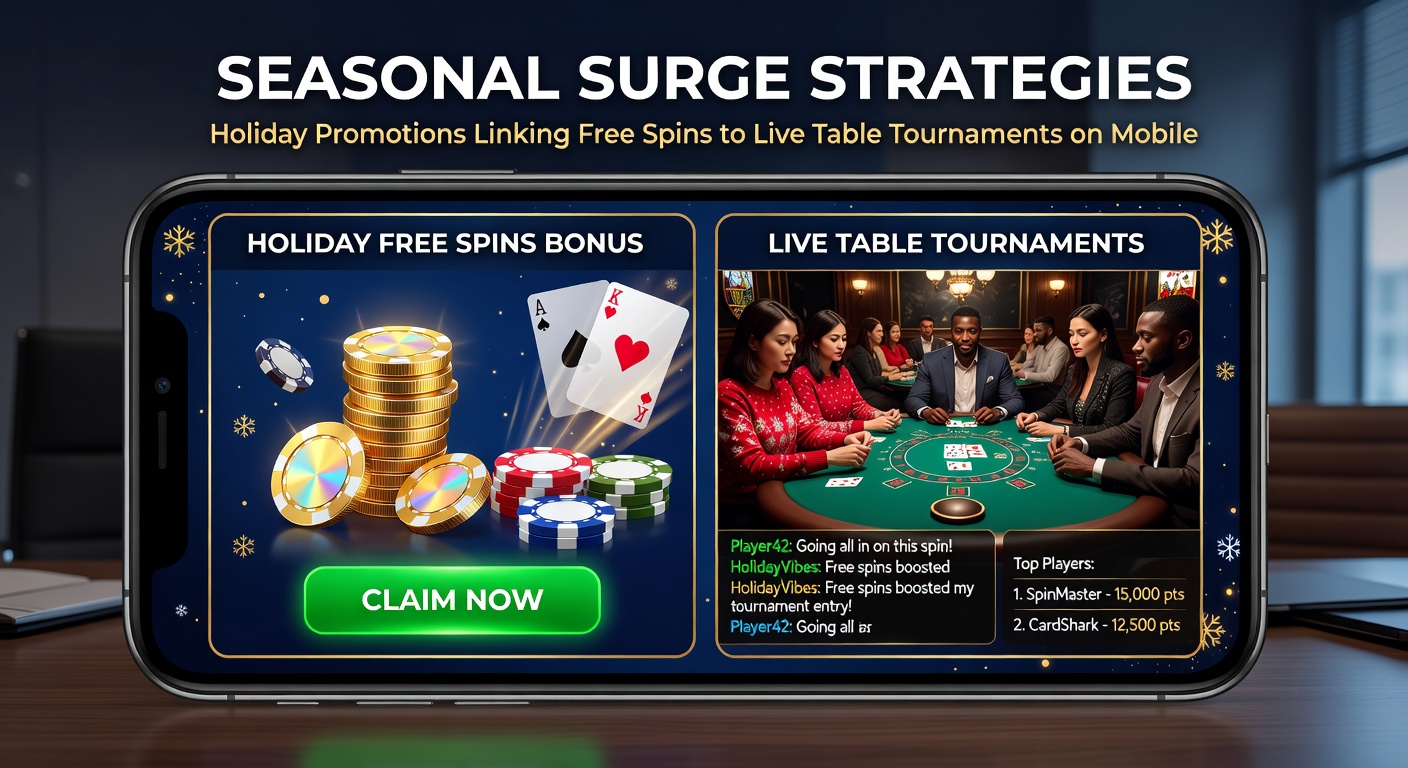 Schermafbeelding van een vakantie-toernooi leaderboard op mobiel, met live dealer feeds en spin-tellers naast elkaar