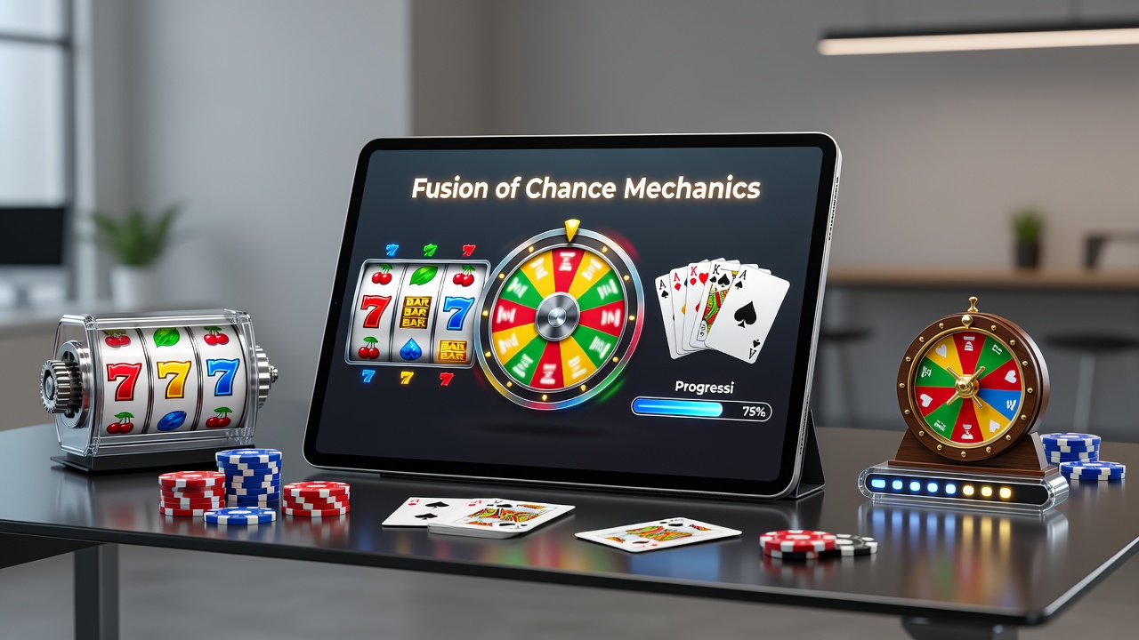 Progressieve jackpotmeter die verbonden is met mobiele reel-, wheel- en card-spellen