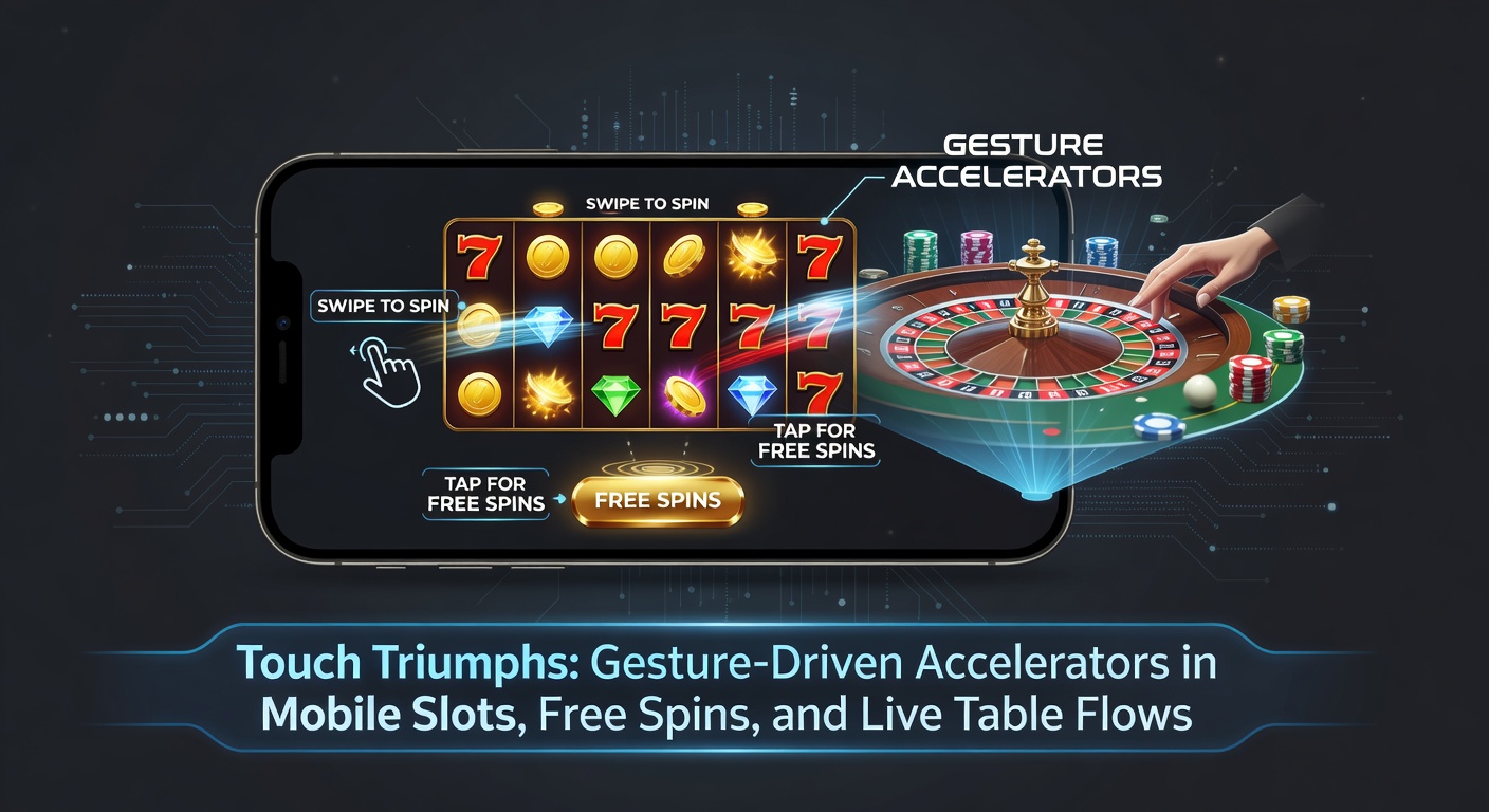 Speler veegt met vinger over mobiel scherm om slotrollen te versnellen tijdens een gratis spin-ronde