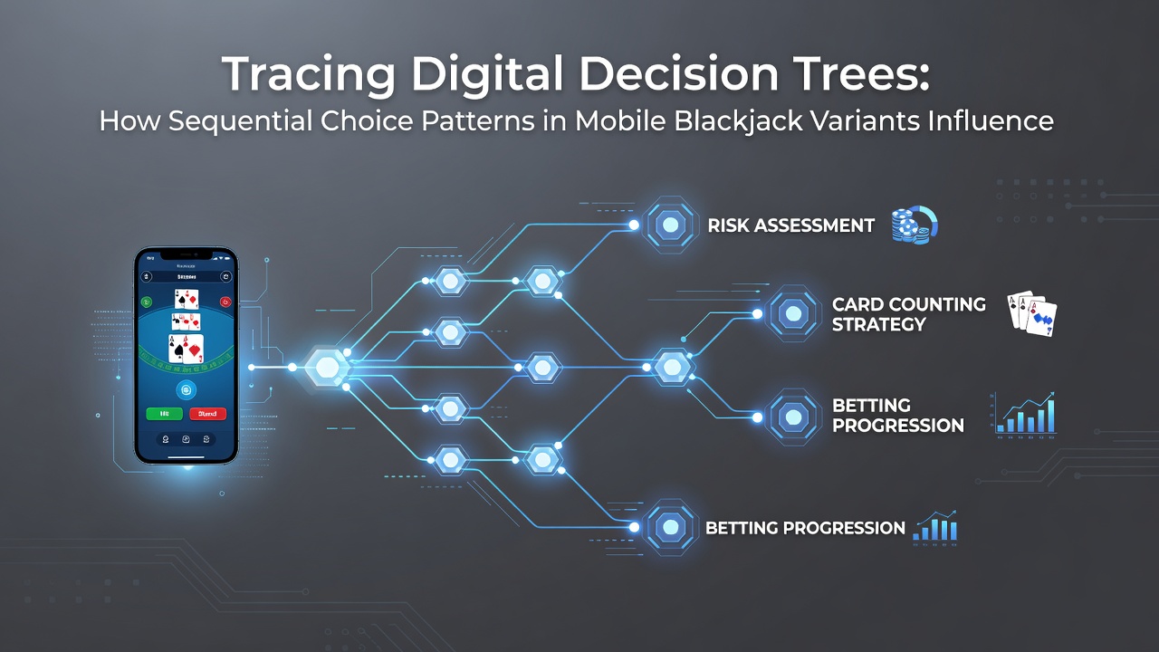 Analyse van sequentiële keuzepatronen die blackjackbeslissingen koppelen aan live dealerkaarten en reel mapping