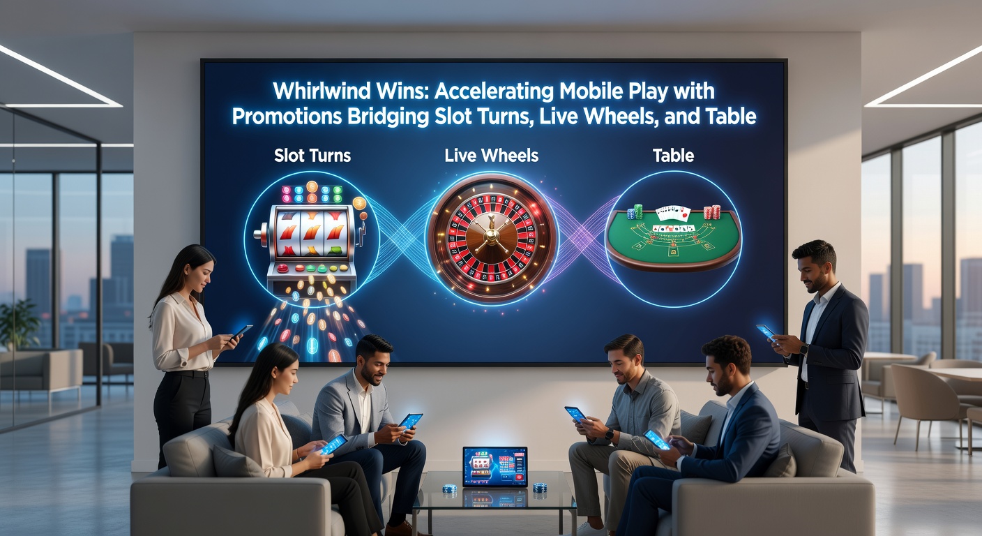 Speler op mobiel die promotie activeert, met overlay van slotwinst die roulette en blackjack verbindt
